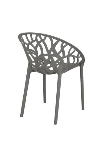 Πολυθρόνα Daren pakoworld pp σε ανθρακί απόχρωση 59x60x79,5εκ