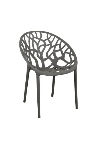 Πολυθρόνα Daren pakoworld pp σε ανθρακί απόχρωση 59x60x79,5εκ