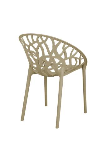Πολυθρόνα Daren pakoworld pp σε cappuccino απόχρωση 59x60x79,5εκ
