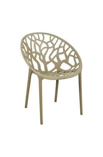 Πολυθρόνα Daren pakoworld pp σε cappuccino απόχρωση 59x60x79,5εκ