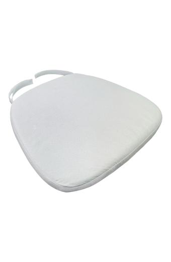 Μαξιλάρι Kursi pakoworld ύφασμα σε λευκή απόχρωση 40.5x38.5x4εκ
