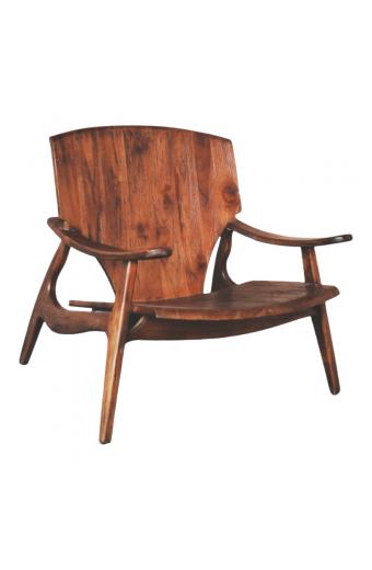 Πολυθρόνα Brazin pakoworld καρυδί teak ξύλο 72x71x77εκ