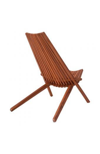 Πολυθρόνα Phoenox pakoworld πτυσσόμενη φυσικό teak ξύλο 101x63x80εκ