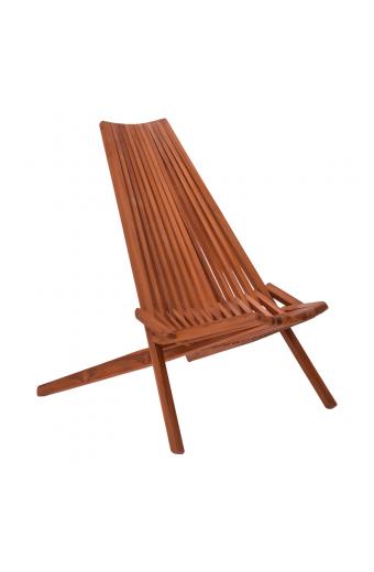 Πολυθρόνα Phoenox pakoworld πτυσσόμενη φυσικό teak ξύλο 101x63x80εκ