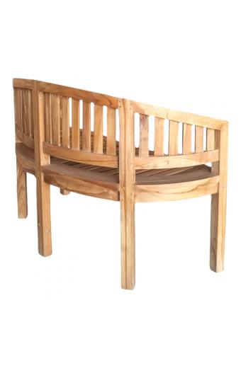 Καναπές διθέσιος Coren pakoworld φυσικό teak ξύλο 130x61x87εκ