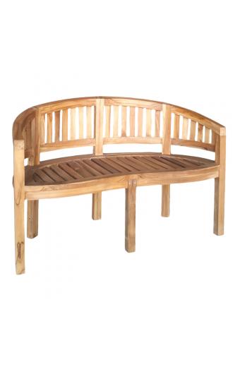 Καναπές διθέσιος Coren pakoworld φυσικό teak ξύλο 130x61x87εκ