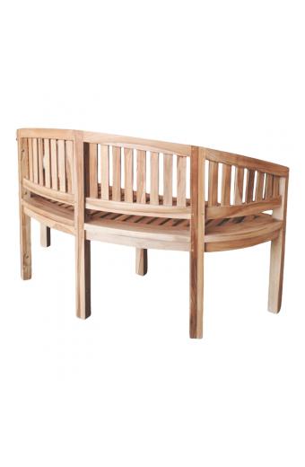 Καναπές τριθέσιος Coren pakoworld φυσικό teak ξύλο 150x61x87εκ