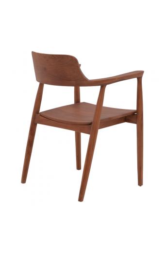 Πολυθρόνα Jambene pakoworld teak ξύλο σε καρυδί απόχρωση 57x54x79εκ
