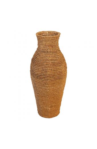 Βάζο Wamer Inart γιούτα σε φυσική απόχρωση 35x35z85εκ