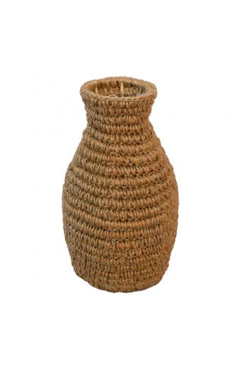 Βάζο Agelen Inart sisal σε φυσική απόχρωση Φ30x55εκ