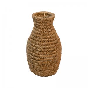 Βάζο Agelen I Inart sisal σε φυσική απόχρωση Φ20x33εκ