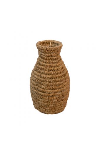 Βάζο Agelen I Inart sisal σε φυσική απόχρωση Φ20x33εκ