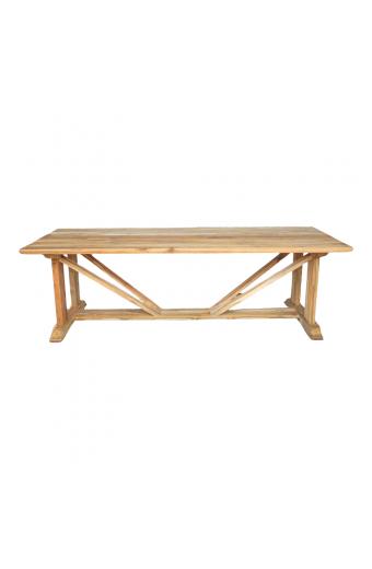 Τραπέζι Smarious pakoworld teak ξύλο σε φυσική απόχρωση 250x100x78εκ