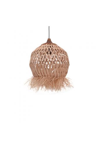 Φωτιστικό οροφής Marjione Inart sisal σε φυσικό χρώμα Φ45x55εκ