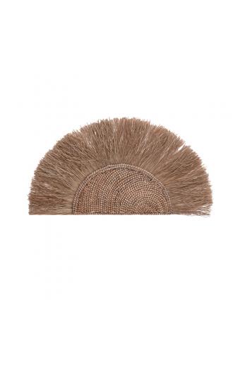 Διακοσμητικό τοίχου Nairone Inart seagrass-abaca σε φυσικό χρώμα 85x105x10εκ