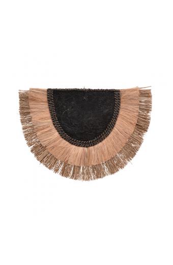 Διακοσμητικό τοίχου Pedrine Inart seagrass-abaca σε φυσικό χρώμα 85x60x6εκ