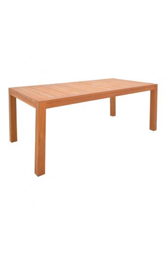 Τραπέζι Vocaly pakoworld teak ξύλο σε φυσική απόχρωση 200x100x75εκ