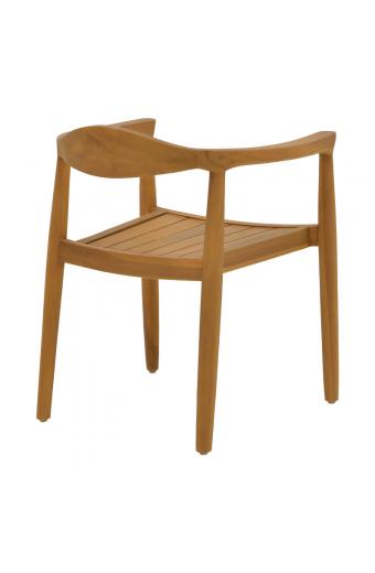 Πολυθρόνα Ganny pakoworld teak ξύλο σε φυσική απόχρωση 59x56x71εκ