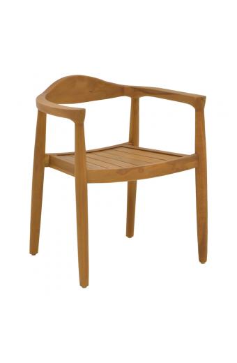 Πολυθρόνα Ganny pakoworld teak ξύλο σε φυσική απόχρωση 59x56x71εκ