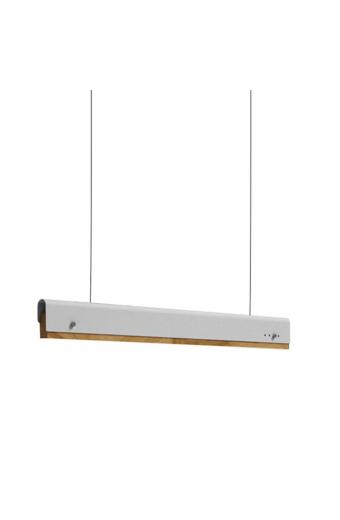 Φωτιστικό οροφής Rafmole pakoworld Led λευκό μέταλλο-ξύλο 120x7.5εκ