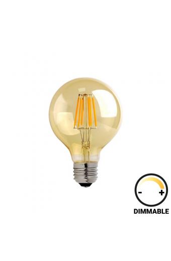 Λαμπτήρας LED G95 Bulb pakoworld dimmable 4W E27 200-220V amber