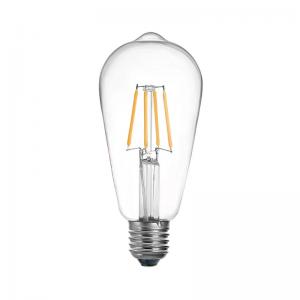 Λαμπτήρας LED ST64 Bulb pakoworld 4W 3000K E27 clear