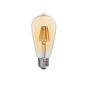 Λαμπτήρας LED ST64 Bulb pakoworld 4W 3000K E27 amber