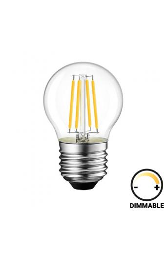 Λαμπτήρας LED G45 Bulb pakoworld dimmable 6W E27 clear