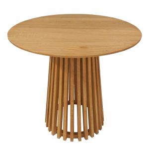 Τραπέζι μπαρ Kenda pakoworld mindi ξύλο σε φυσική απόχρωση Φ60x90εκ