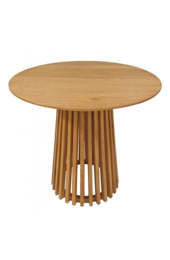 Τραπέζι μπαρ Kenda pakoworld mindi ξύλο σε φυσική απόχρωση Φ60x90εκ