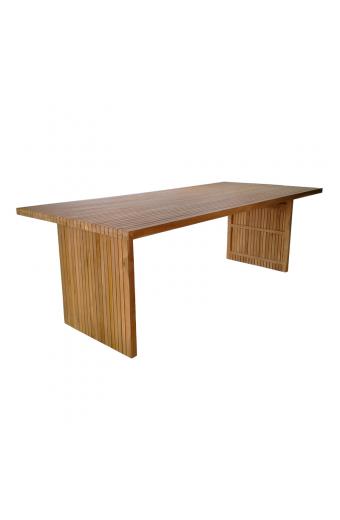 Τραπέζι Zibra pakoworld teak ξύλο σε φυσική απόχρωση 220x100x75εκ