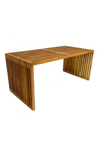 Τραπέζι Marlin pakoworld teak ξύλο σε φυσική απόχρωση 100x50x45εκ