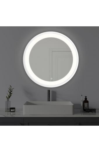 Καθρέπτης Led Goslyn Inart σε λευκή απόχρωση Φ55.4x4.5εκ