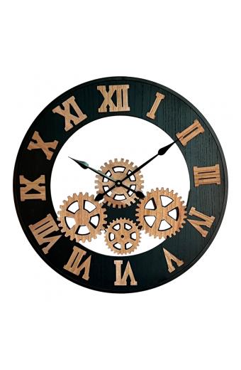 Ρολόι τοίχου Graniz Inart μέταλλο σε μαύρη απόχρωση 60x3x60εκ