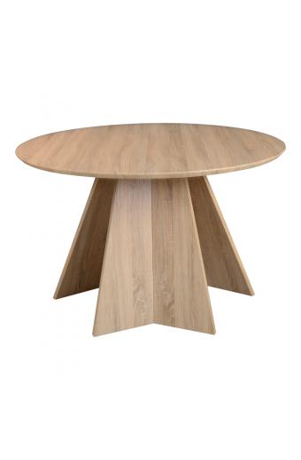 Τραπέζι Bibble pakoworld MDF σε φυσική απόχρωση Φ120x76εκ