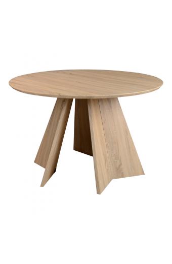 Τραπέζι Bibble pakoworld MDF σε φυσική απόχρωση Φ120x76εκ