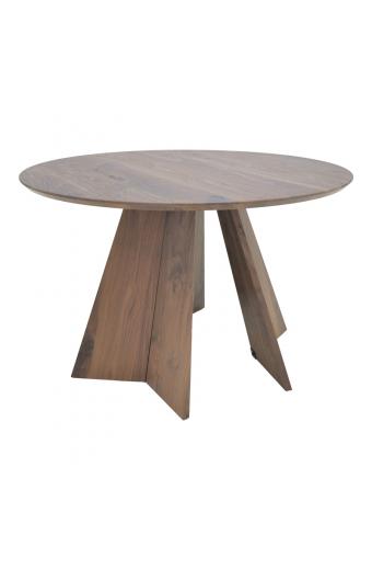 Τραπέζι Bibble pakoworld mdf σε καρυδί απόχρωση Φ120x76εκ