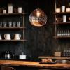 Φωτιστικό οροφής μονόφωτο Gloine pakoworld E27 σε copper απόχρωση Φ28x60εκ