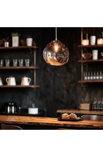 Φωτιστικό οροφής μονόφωτο Umuco pakoworld E27 σε χάλκινη απόχρωση Φ38x60εκ