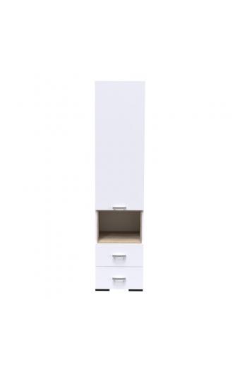 Βιτρίνα-στήλη Toscana pakoworld σε λευκή απόχρωση 50x42x222.5εκ