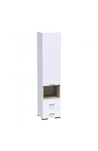 Βιτρίνα-στήλη Toscana pakoworld σε λευκή απόχρωση 50x42x222.5εκ