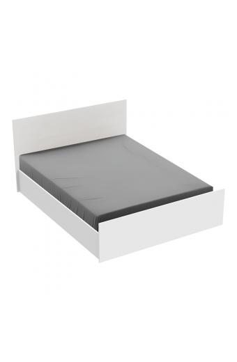 Κρεβάτι διπλό Toscana pakoworld σε λευκή απόχρωση 160x200εκ