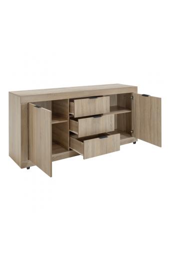 Μπουφές Doha pakoworld σε sonoma απόχρωση 180x45x80.5εκ