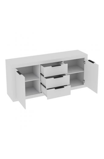 Μπουφές Doha pakoworld σε λευκή απόχρωση 180x45x80.5εκ