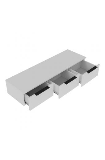 Κονσόλα με 3 συρτάρια Doha pakoworld σε λευκή απόχρωση 120x39x22cm