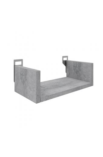 Ραφιέρα τοίχου Derva pakoworld σε cement γκρι απόχρωση 30x15x10cm