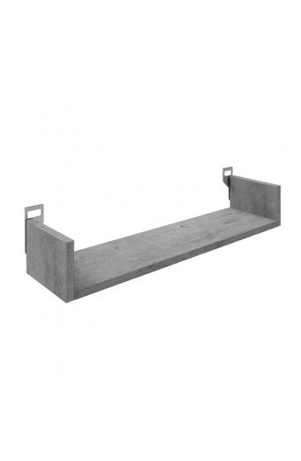 Ραφιέρα τοίχου Derva pakoworld σε cement γκρι απόχρωση 60x15x10cm