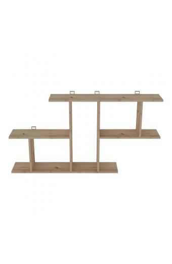 Ραφιέρα τοίχου Vertoura pakoworld σε oak απόχρωση 116x18.5x60cm