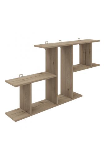 Ραφιέρα τοίχου Vertoura pakoworld σε oak απόχρωση 116x18.5x60cm