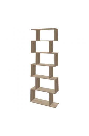 Βιβλιοθήκη Sezen pakoworld σε oak απόχρωση 70x24x191.5εκ